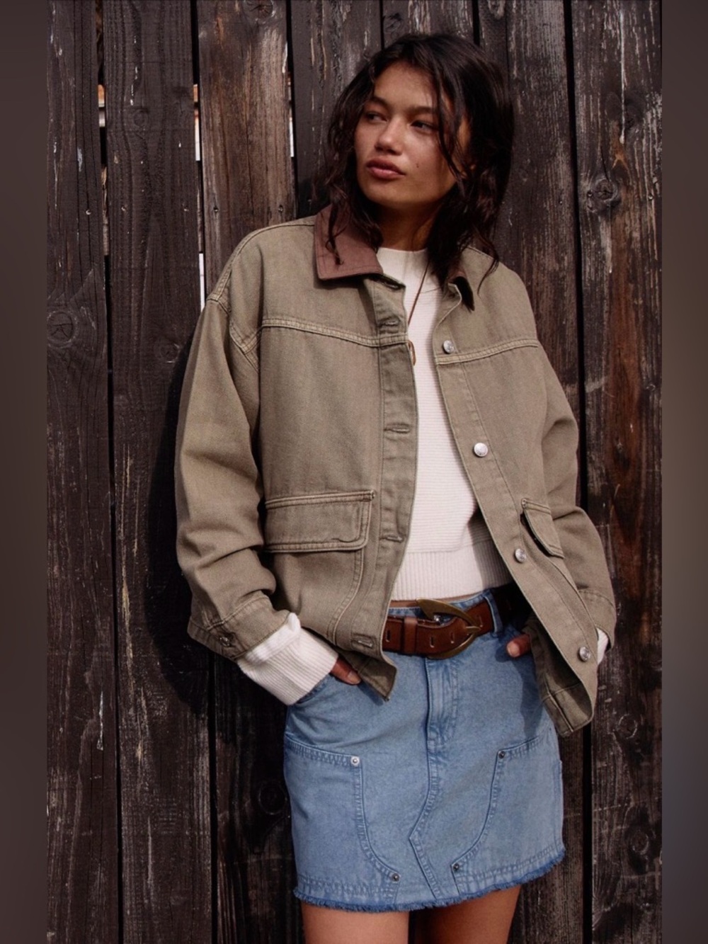 FREE PEOPLE We The Free Tenon Distressed Mini Skirt - Picture 3 of 16